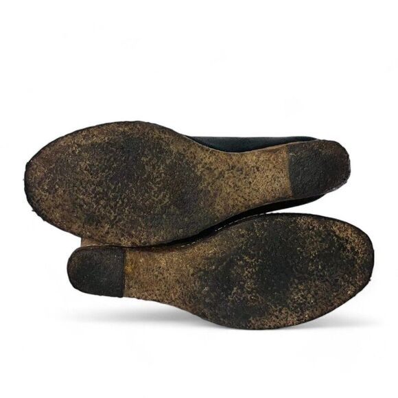 Johnston & Murphy Moc Toe Crepe Sole Wedge Boots 78-50801 Black Leather Women's - Picture 8 of 11